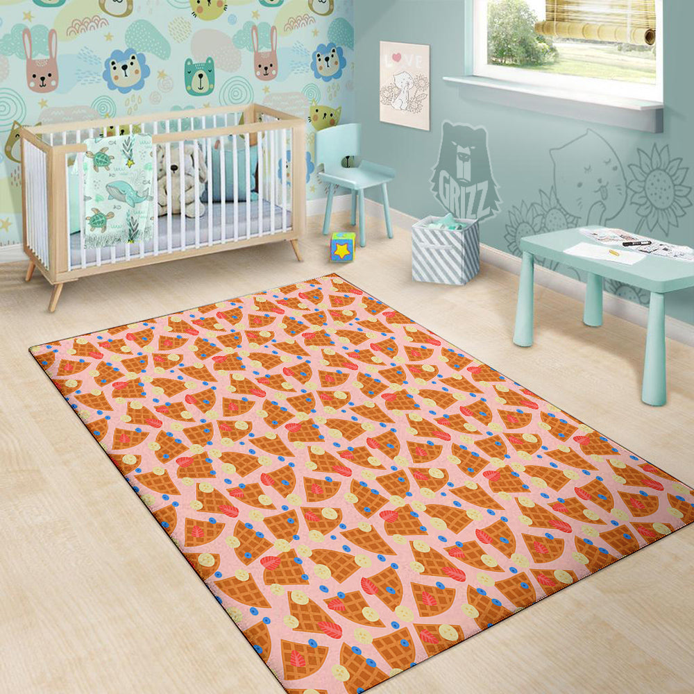 Waffle Print Cute Pattern Floor Mat-grizzshop