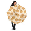 Waffle Print Pattern Automatic Foldable Umbrella-grizzshop