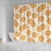 Waffle Print Pattern Bathroom Shower Curtain-grizzshop