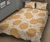 Waffle Print Pattern Bed Set Quilt-grizzshop