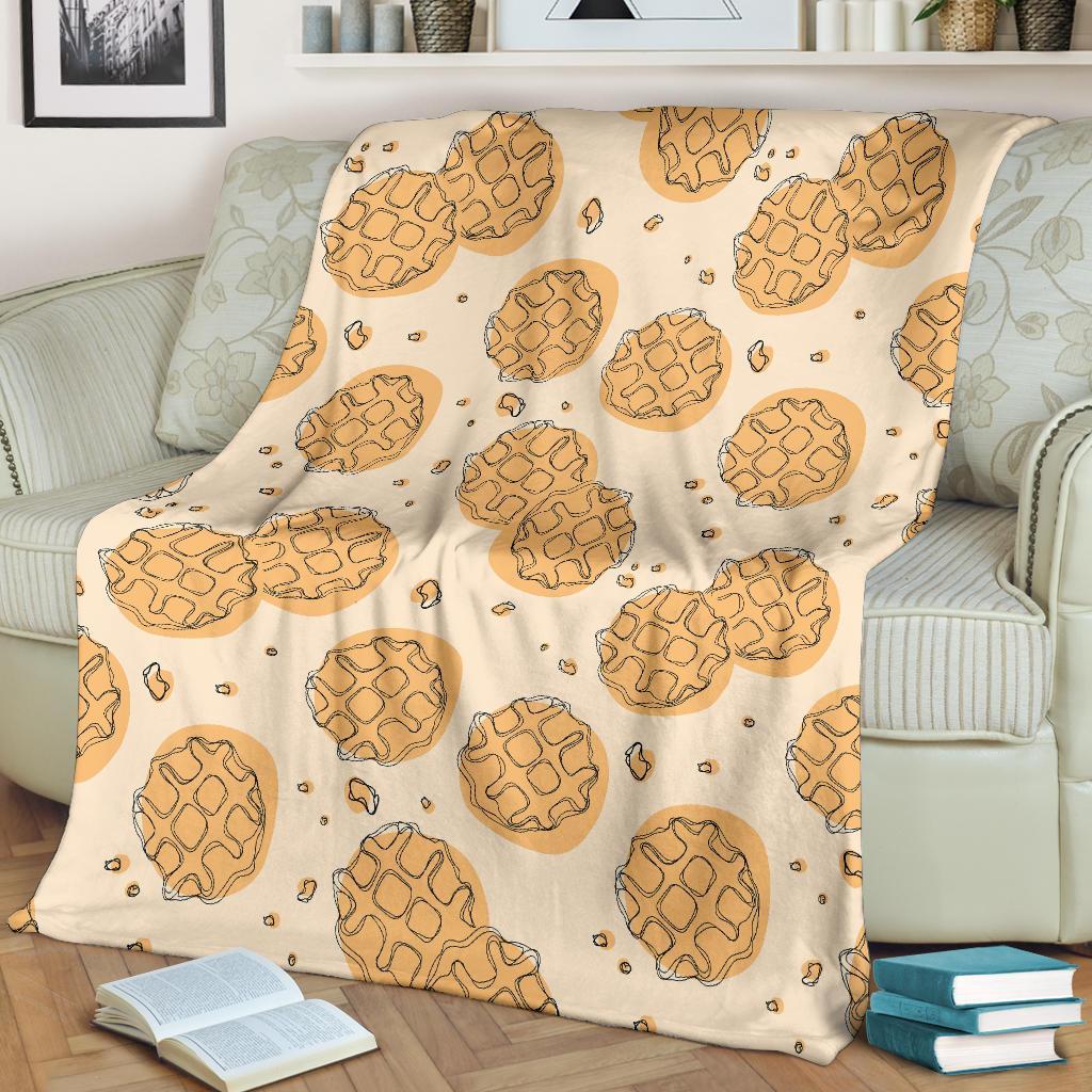 Waffle Print Pattern Blanket-grizzshop