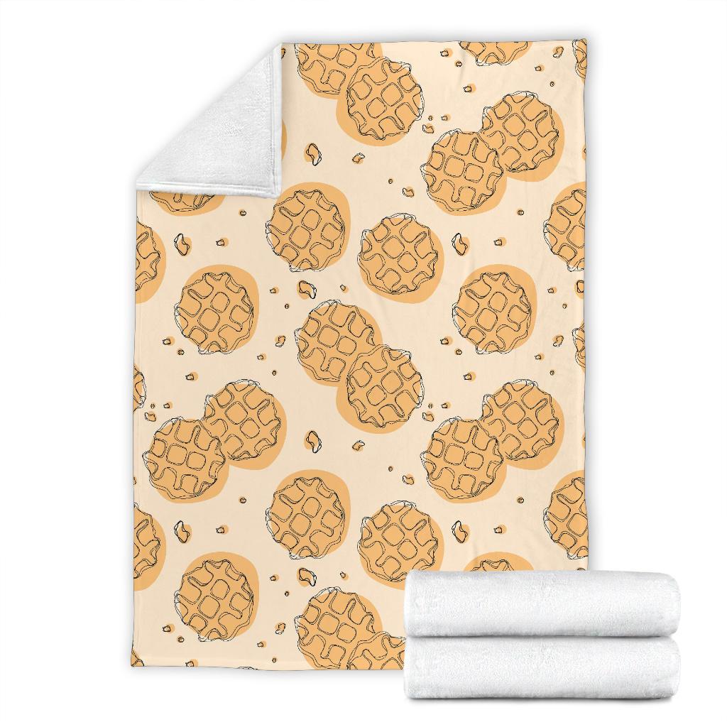 Waffle Print Pattern Blanket-grizzshop