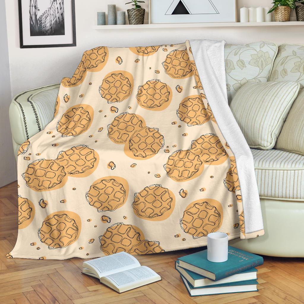 Waffle Print Pattern Blanket-grizzshop