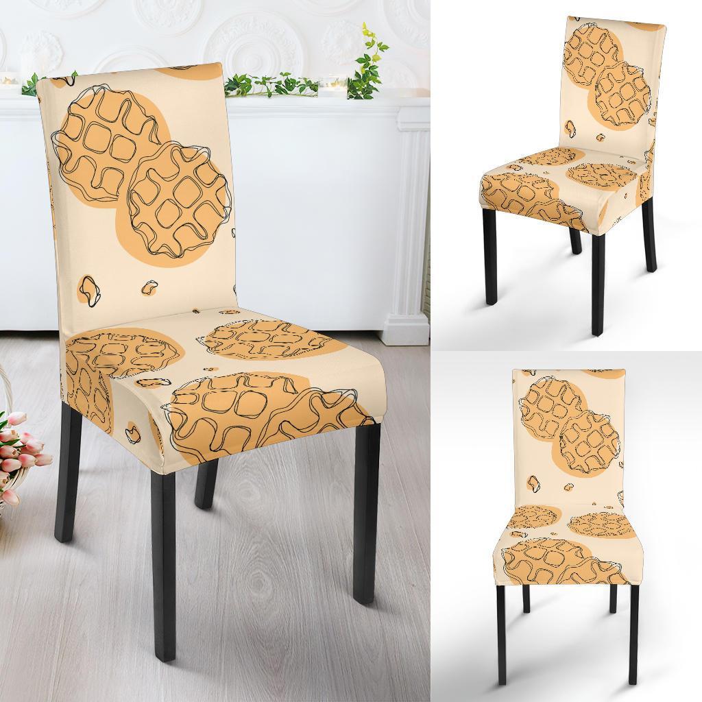 Waffle Print Pattern Chair Cover-grizzshop