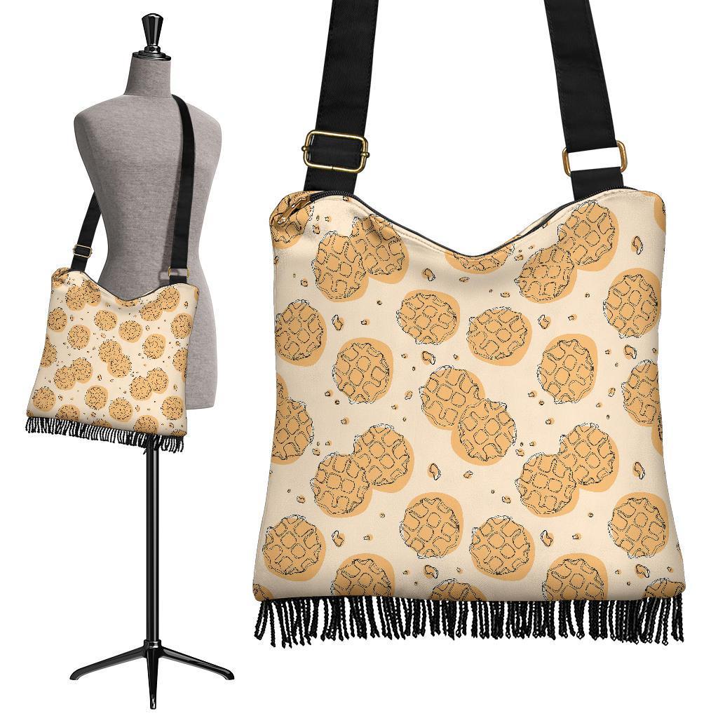 Waffle Print Pattern Crossbody bags-grizzshop