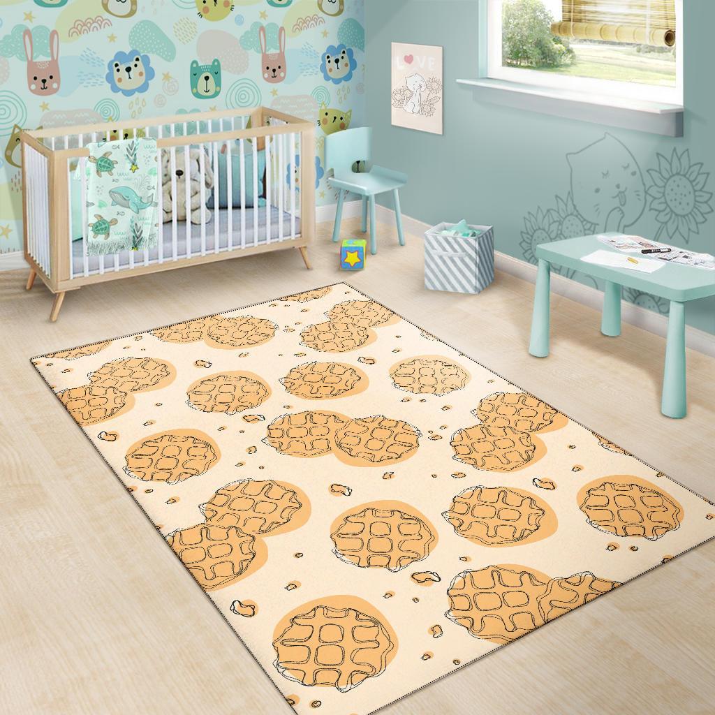 Waffle Print Pattern Floor Mat-grizzshop