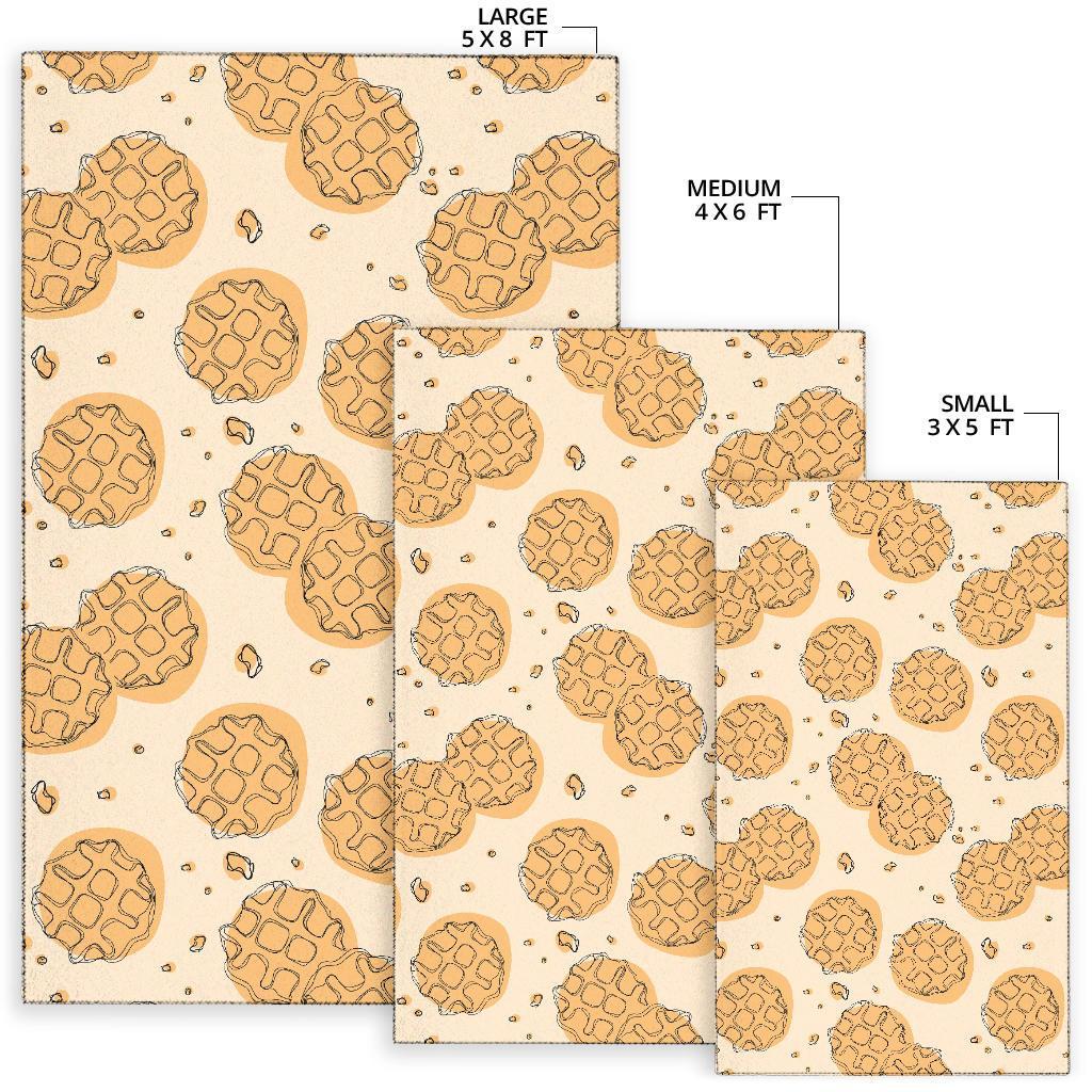 Waffle Print Pattern Floor Mat-grizzshop