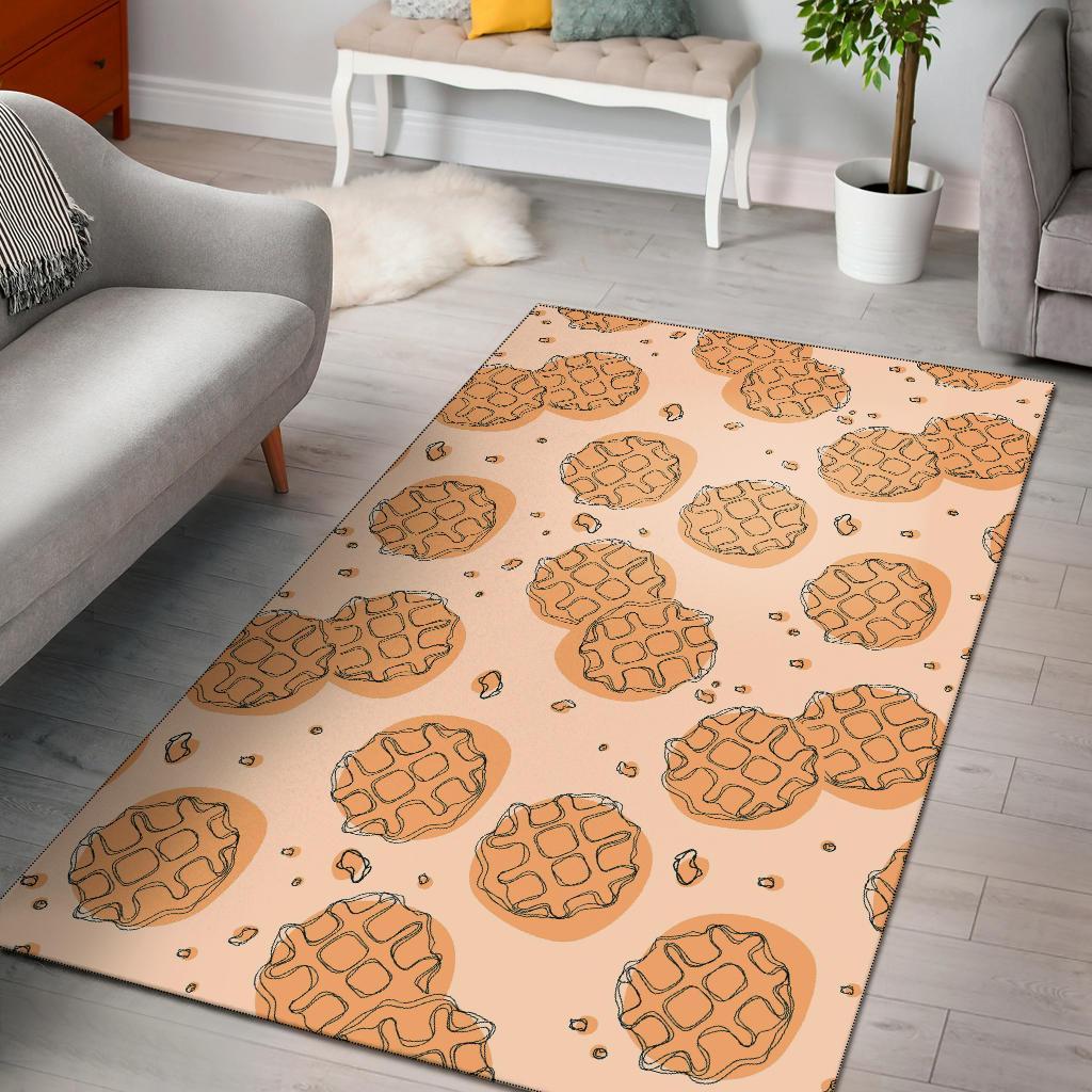 Waffle Print Pattern Floor Mat-grizzshop