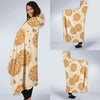 Waffle Print Pattern Hooded Blanket-grizzshop