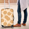 Waffle Print Pattern Luggage Cover Protector-grizzshop