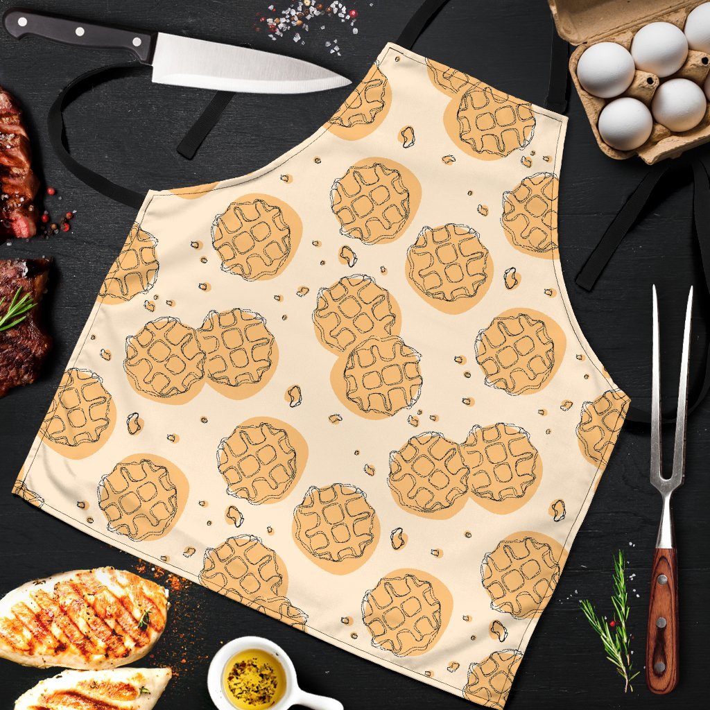 Waffle Print Pattern Men's Apron-grizzshop