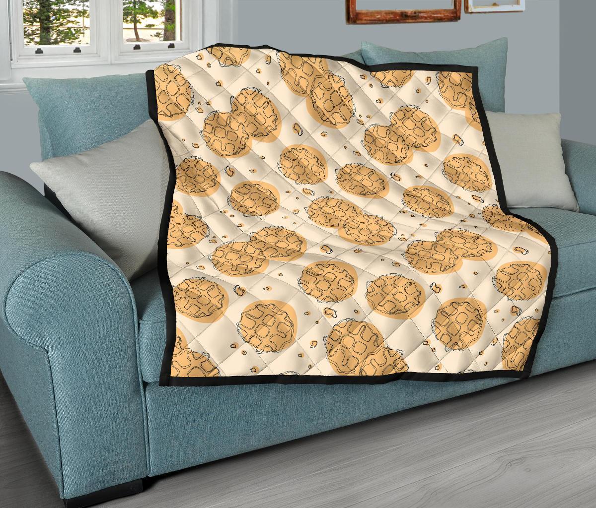 Waffle Print Pattern Quilt-grizzshop