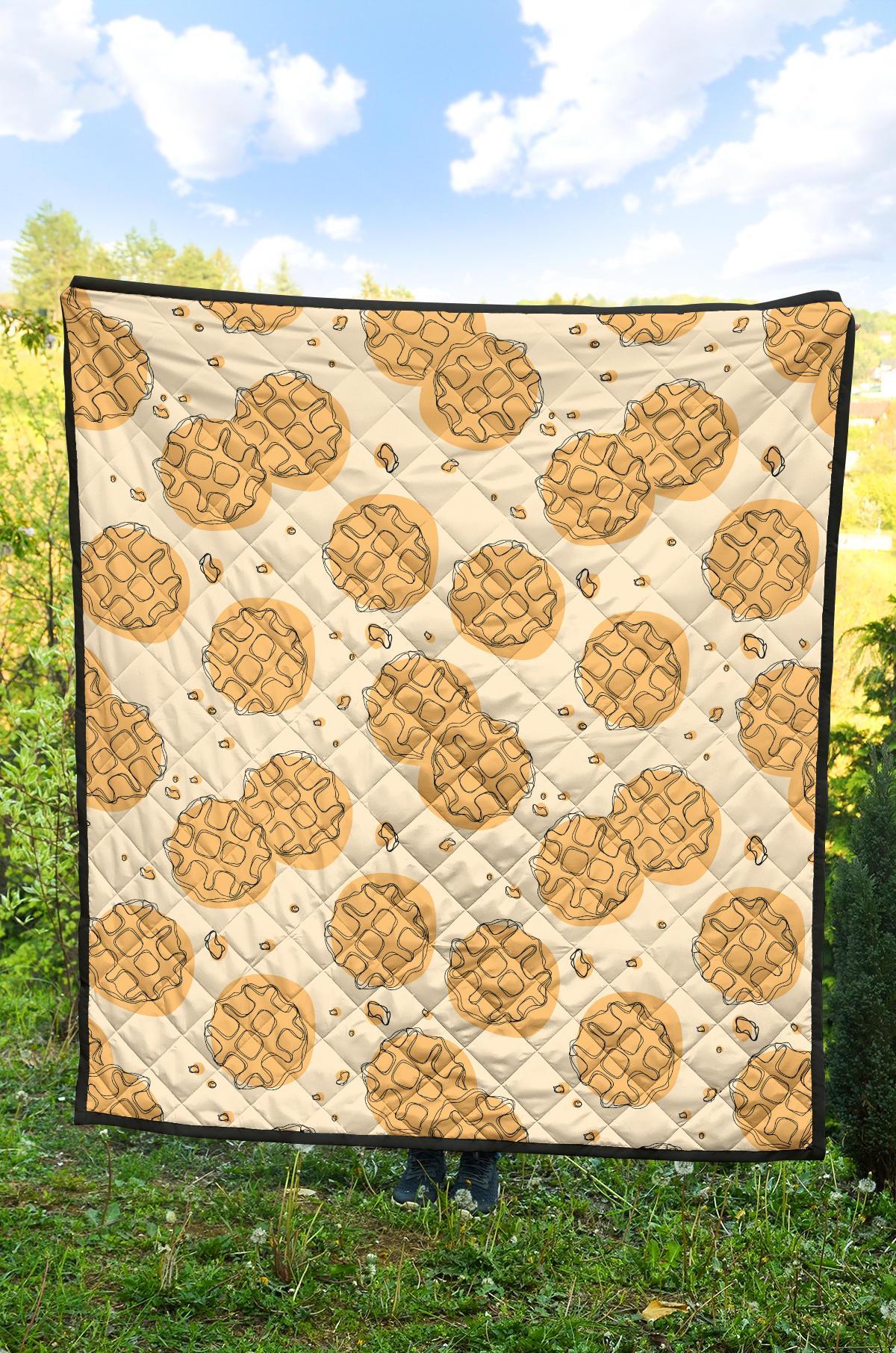 Waffle Print Pattern Quilt-grizzshop