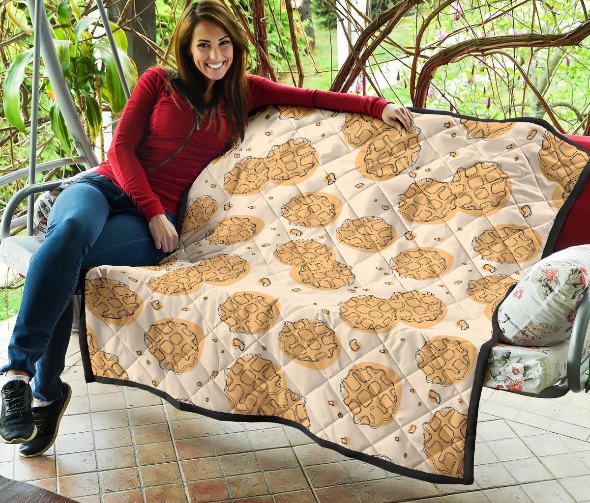 Waffle Print Pattern Quilt-grizzshop