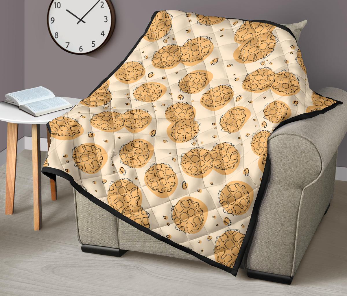 Waffle Print Pattern Quilt-grizzshop