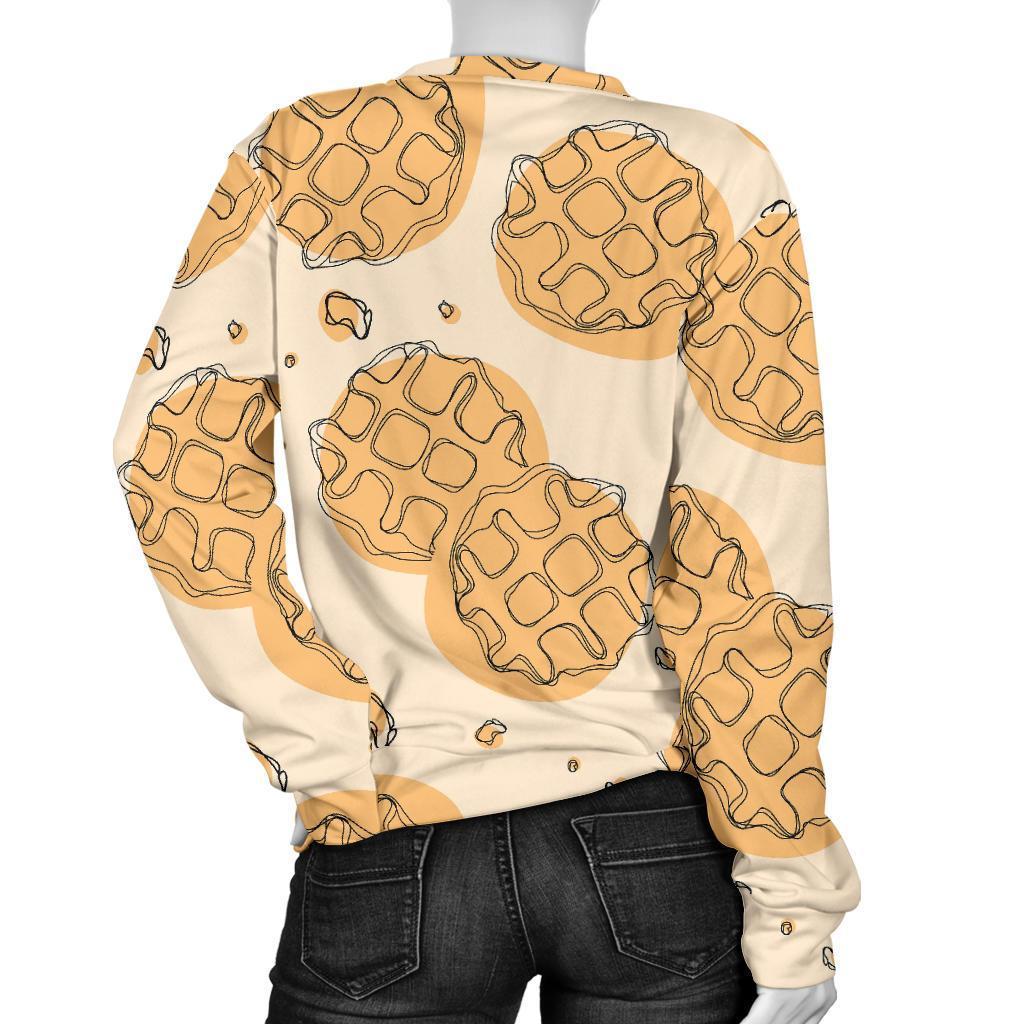 Waffle Print Pattern Women's Sweatshirt-grizzshop