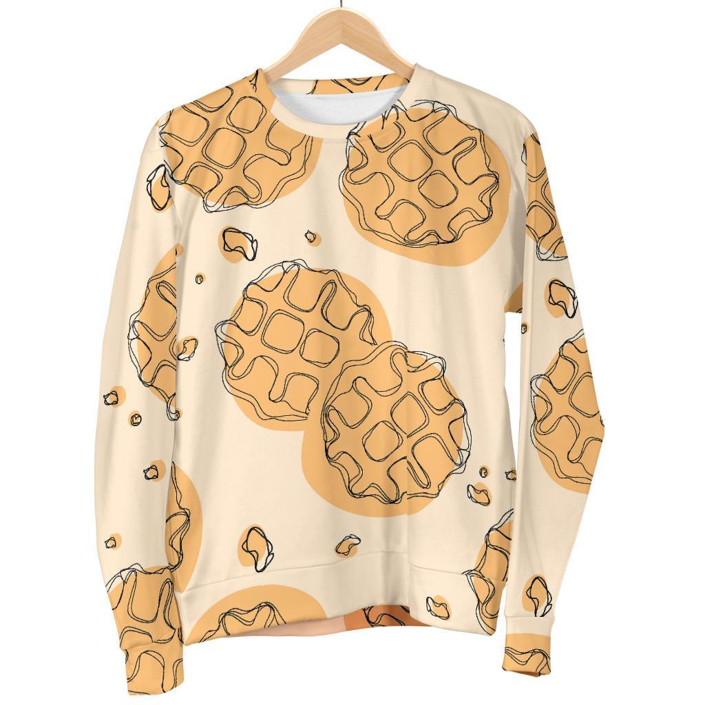 Waffle Print Pattern Women's Sweatshirt-grizzshop