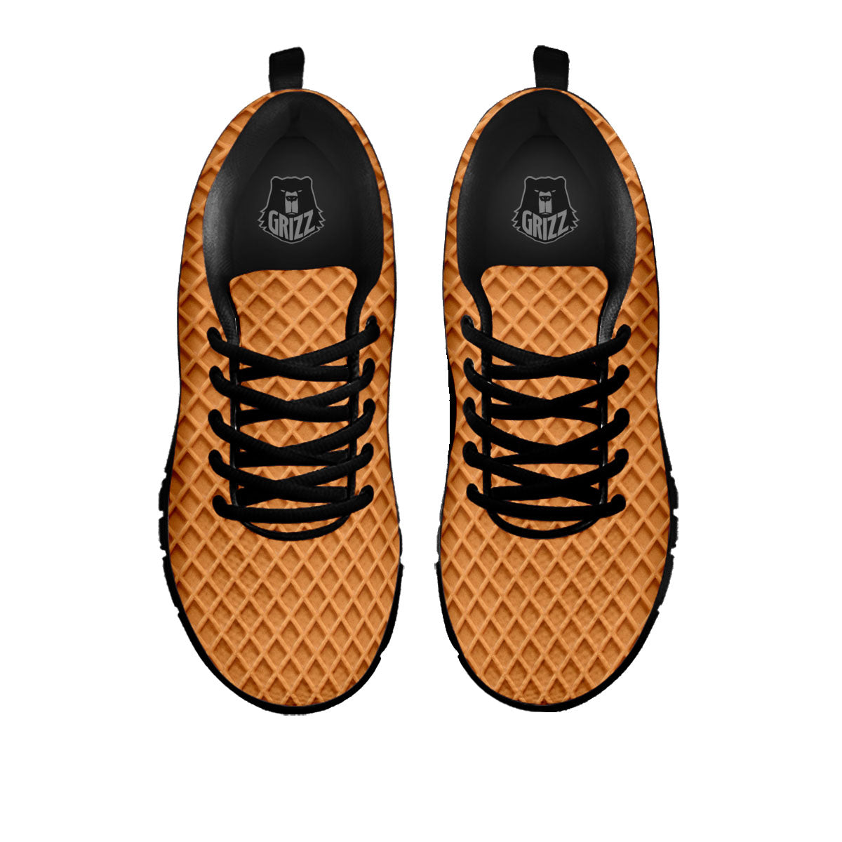 Waffles Print Black Sneaker-grizzshop