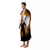 Walking Zombie Halloween Print Men's Robe-grizzshop