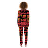 Wall Orange 8-Bit Pixel Print Women's Pajamas-grizzshop