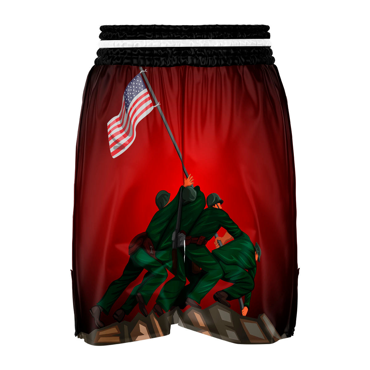 War Memorial American Print Boxing Shorts-grizzshop