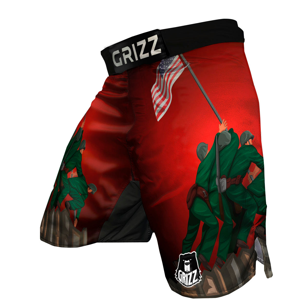 War Memorial American Print MMA Shorts-grizzshop