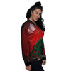 War Memorial American Print Women's Bomber Jacket-grizzshop