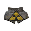 Warning Nuclear Symbol Print Muay Thai Boxing Shorts-grizzshop