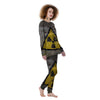 Warning Nuclear Symbol Print Women's Pajamas-grizzshop