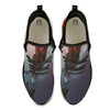 Warrior And Red Dragon Print Black Athletic Shoes-grizzshop