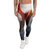 Warrior And Red Dragon Print Men's Leggings-grizzshop