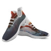 Warrior And Red Dragon Print White Athletic Shoes-grizzshop