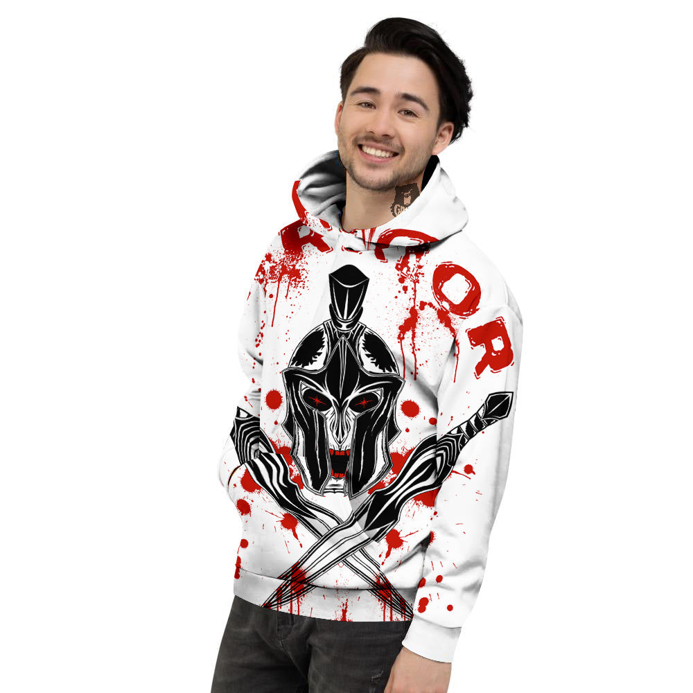 Warrior Bloody Spartan Print Men's Hoodie-grizzshop