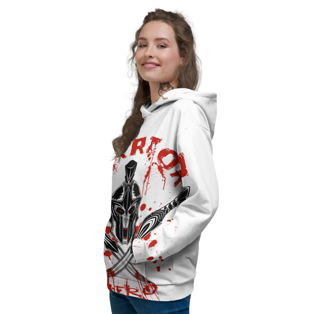 Warrior Bloody Spartan Print Women's Hoodie-grizzshop