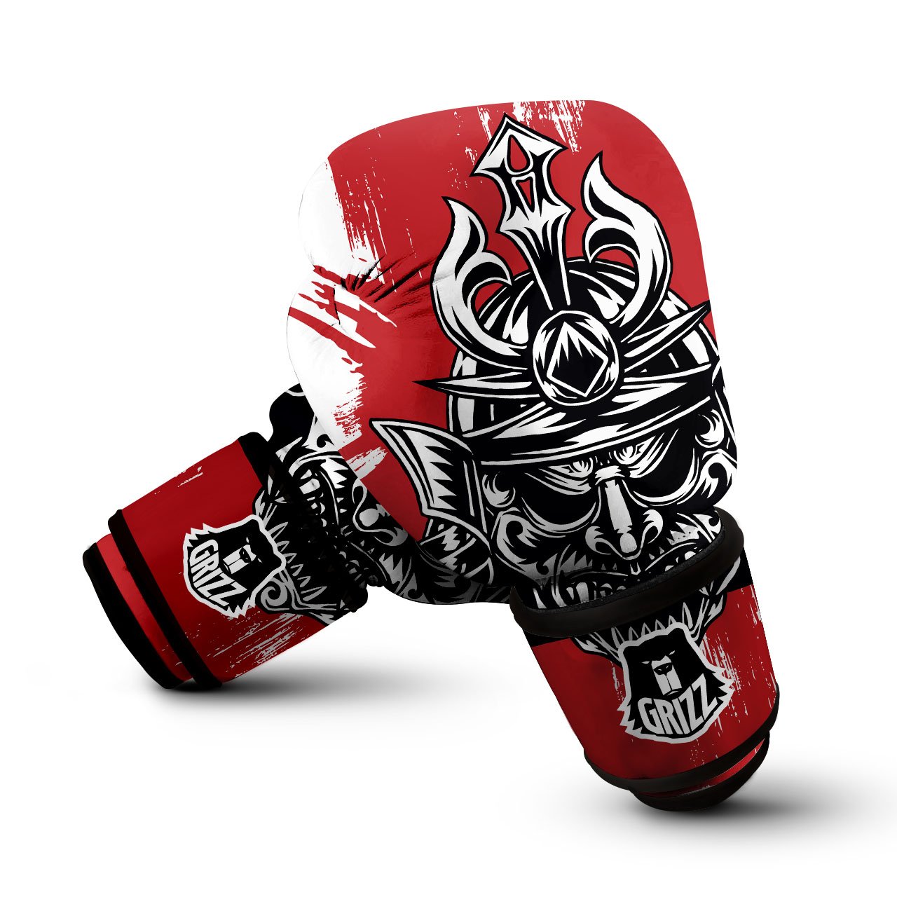 Warrior Japanese Samurai Print Boxing Gloves-grizzshop