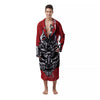 Warrior Japanese Samurai Print Men's Robe-grizzshop