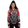 Warrior Japanese Samurai Print Women's Bomber Jacket-grizzshop