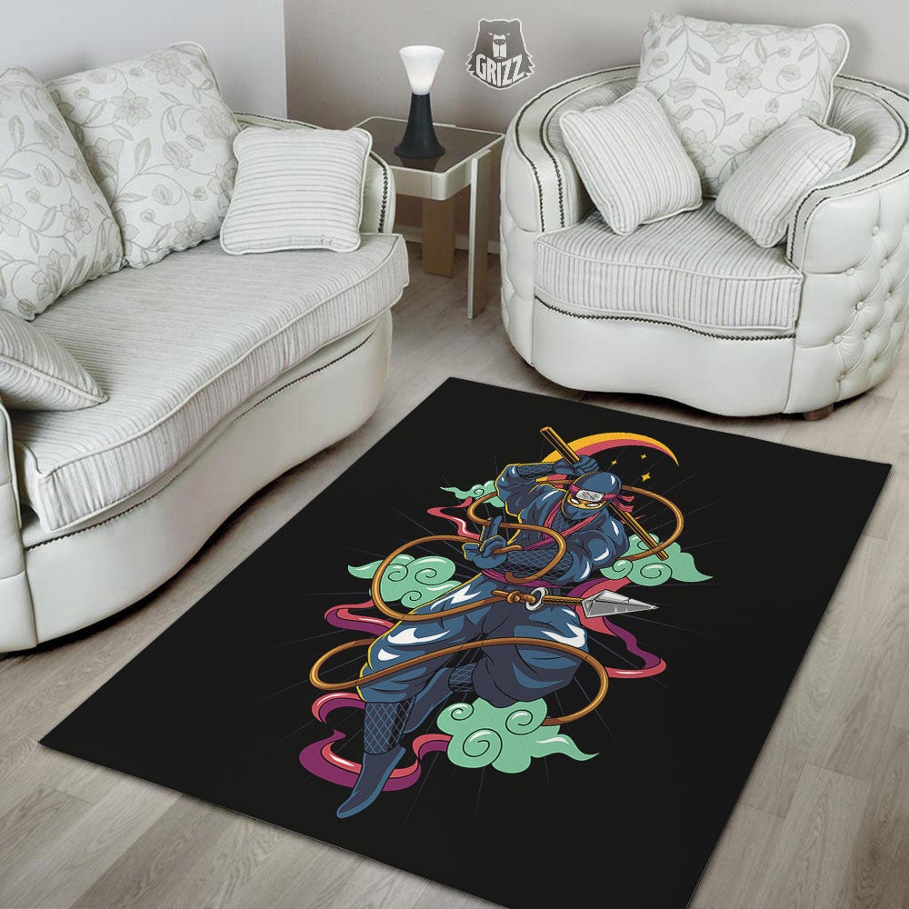 Warrior Ninja Print Floor Mat-grizzshop