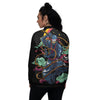 Warrior Ninja Print Women's Bomber Jacket-grizzshop