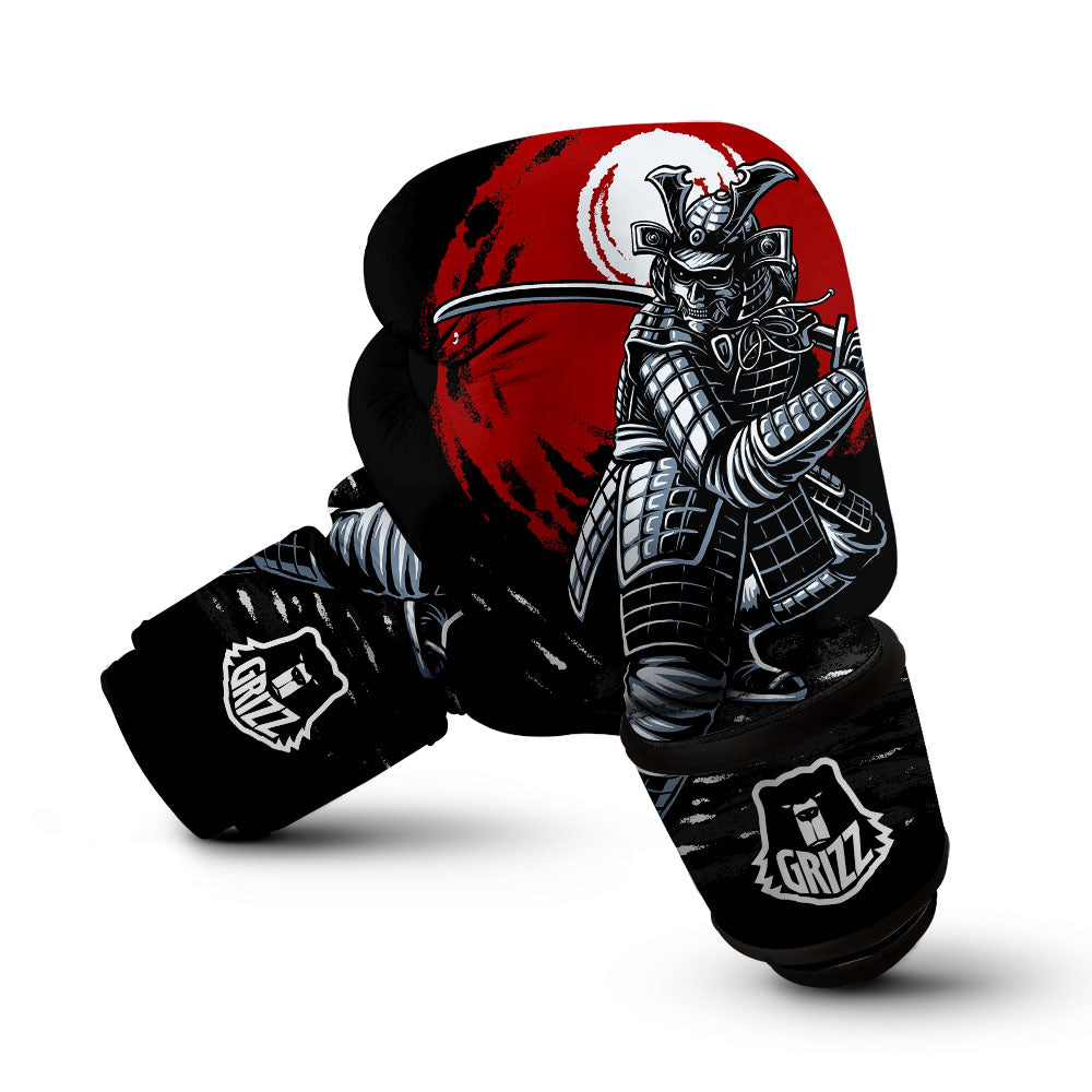 Warrior Samurai Dark Print Boxing Gloves-grizzshop