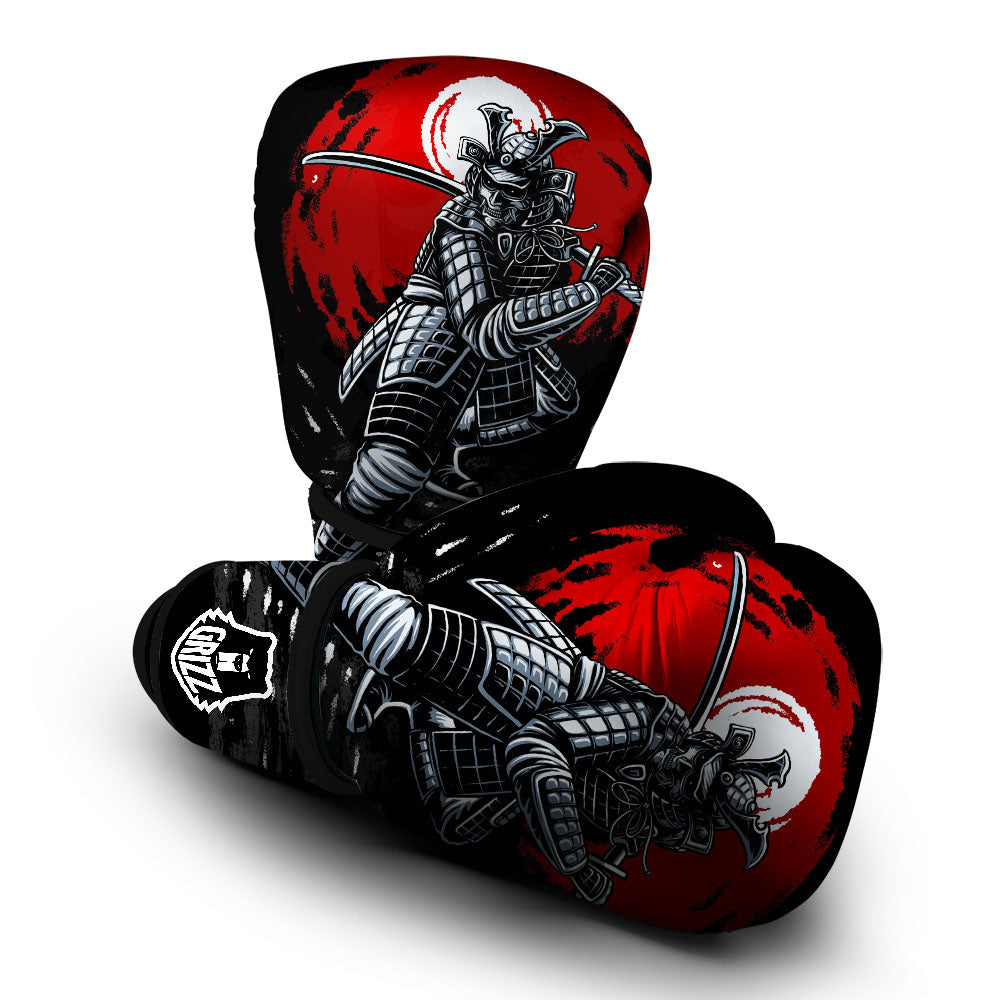 Warrior Samurai Dark Print Boxing Gloves-grizzshop