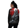 Warrior Samurai Dark Print Women's Bomber Jacket-grizzshop