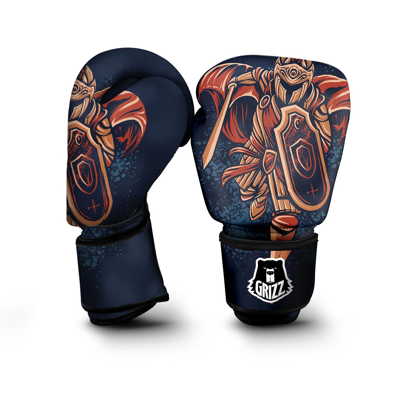 Warrior Spartan Print Boxing Gloves-grizzshop