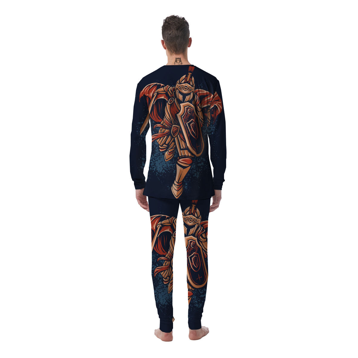 Warrior Spartan Print Men's Pajamas-grizzshop