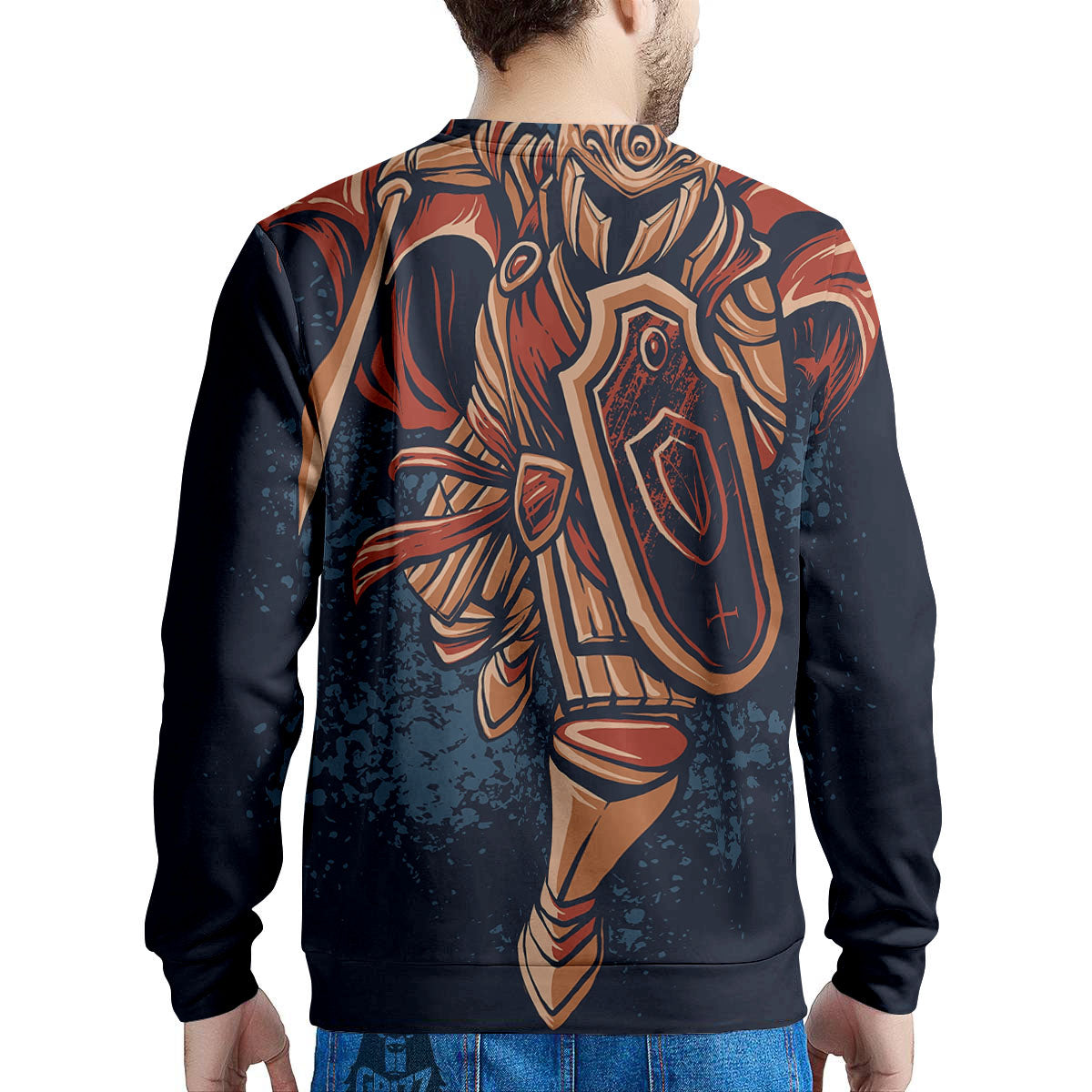 Warrior Spartan Print Men's Sweatshirt-grizzshop