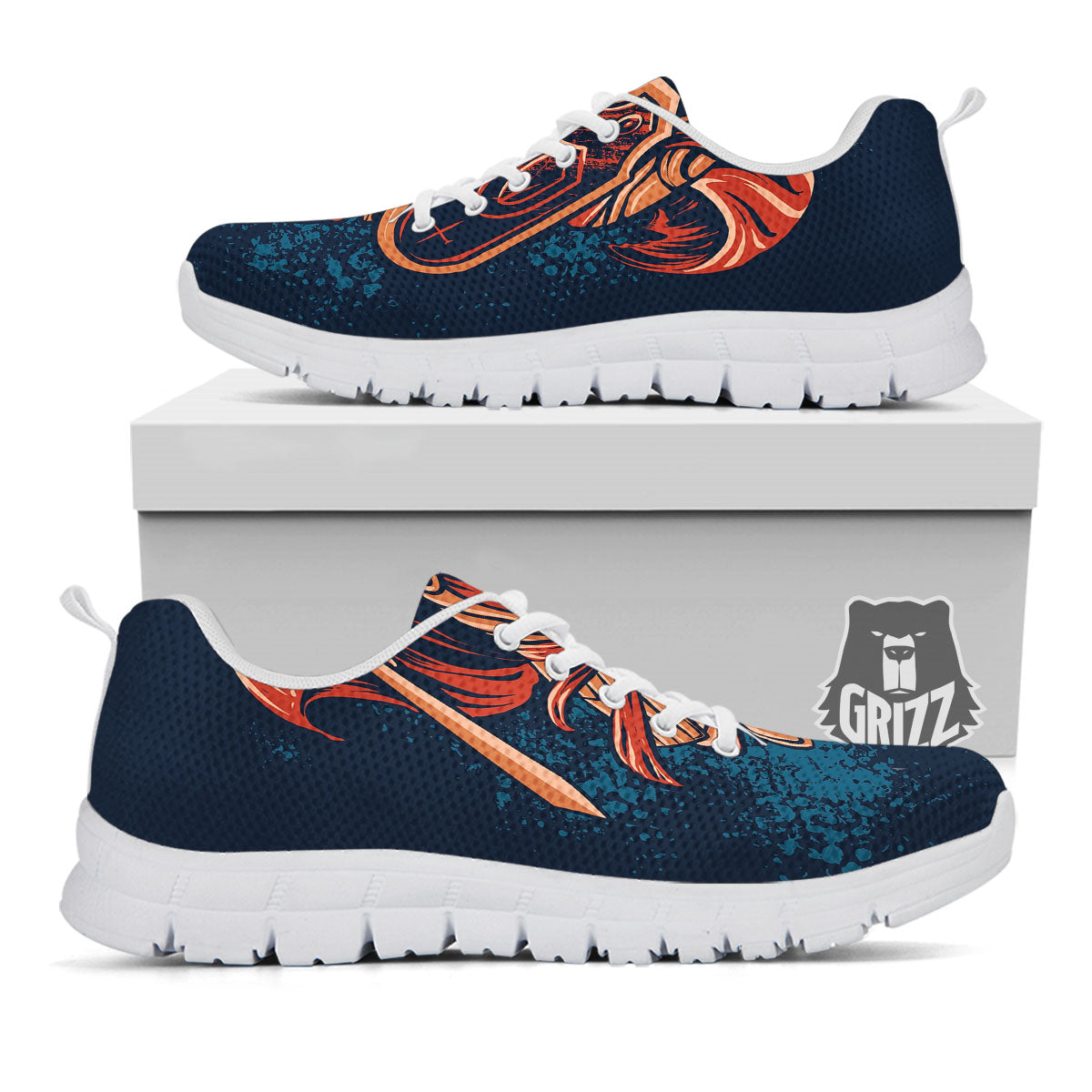 Warrior Spartan Print White Sneaker-grizzshop