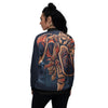 Warrior Spartan Print Women's Bomber Jacket-grizzshop