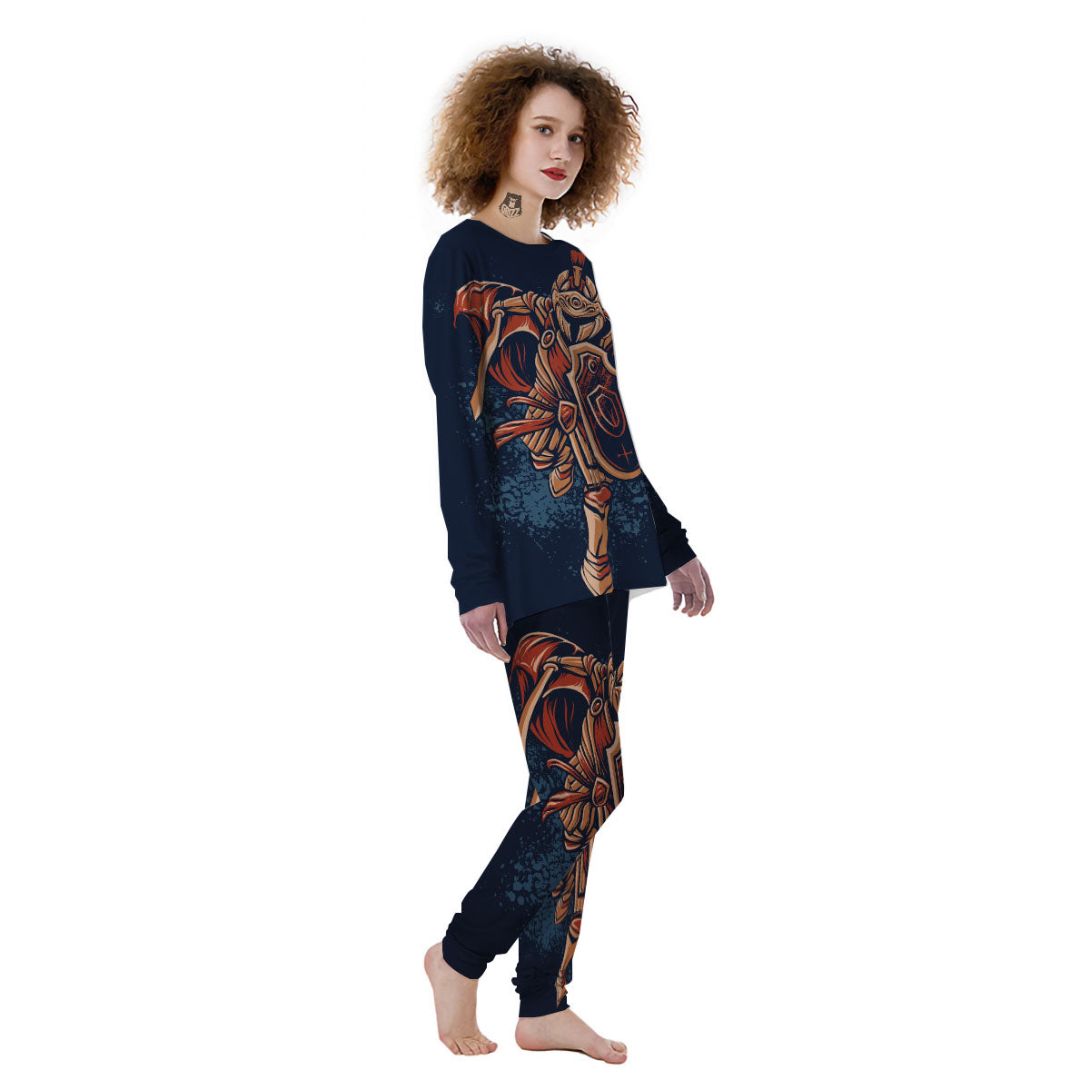 Warrior Spartan Print Women's Pajamas-grizzshop