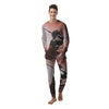 Warrior Sunset Samurai Print Men's Pajamas-grizzshop