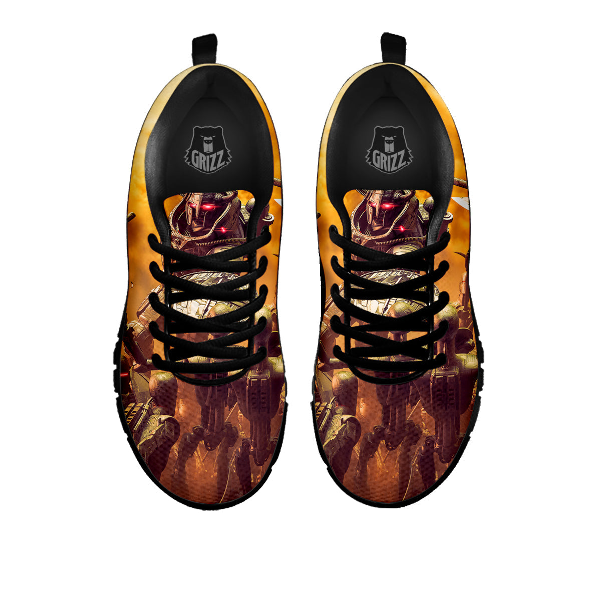 Warrior Viking Machine Print Black Sneaker-grizzshop